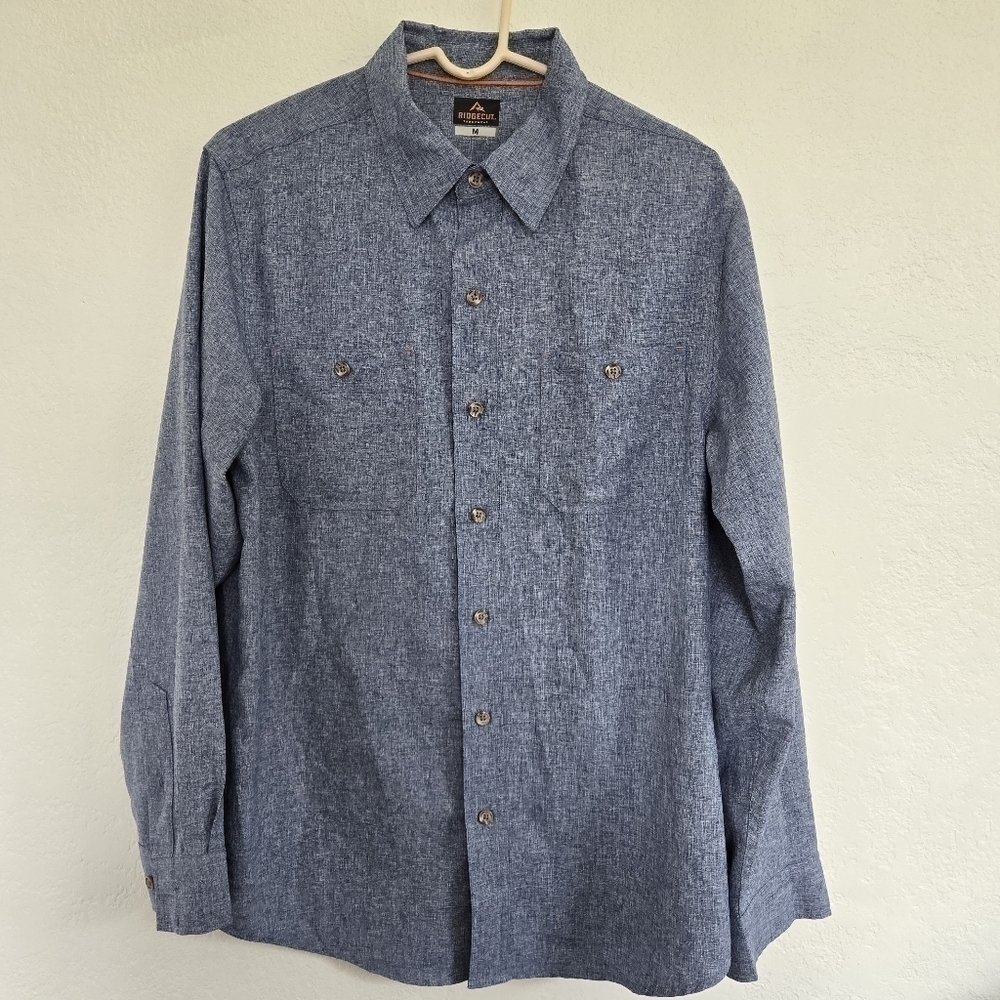 Ridgecut Toughwear Men's Blue Button-down Shirt size M